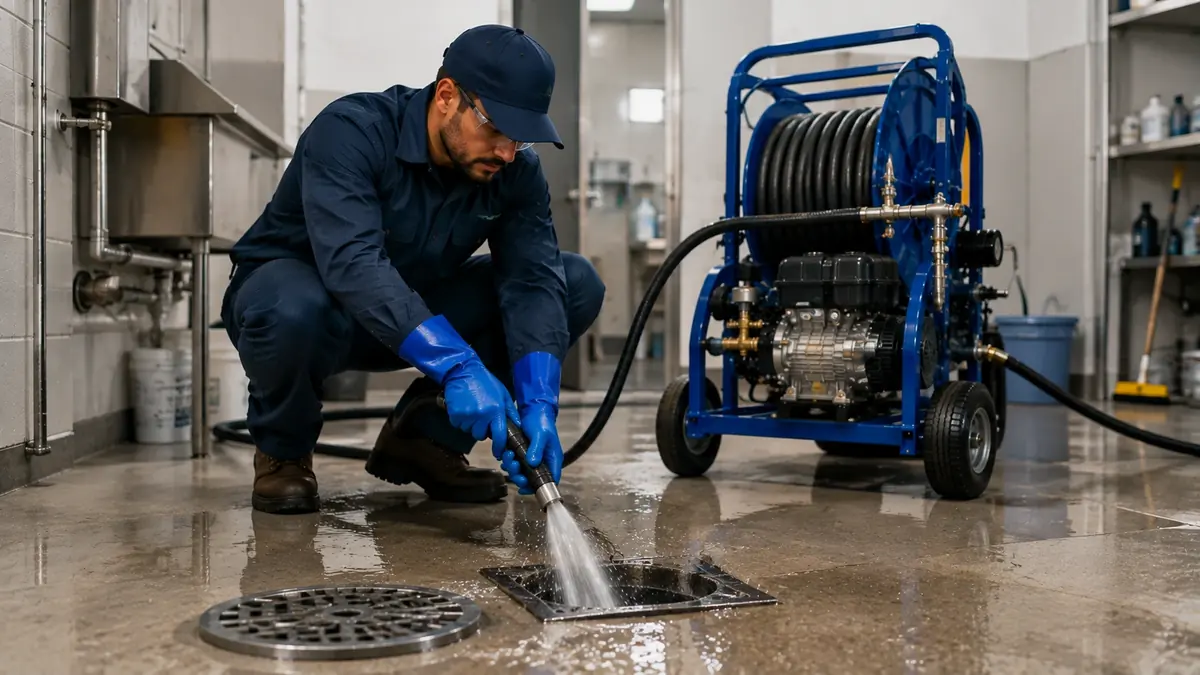 Floor Drain Hydro Jet Cleaning in Lake Hughes