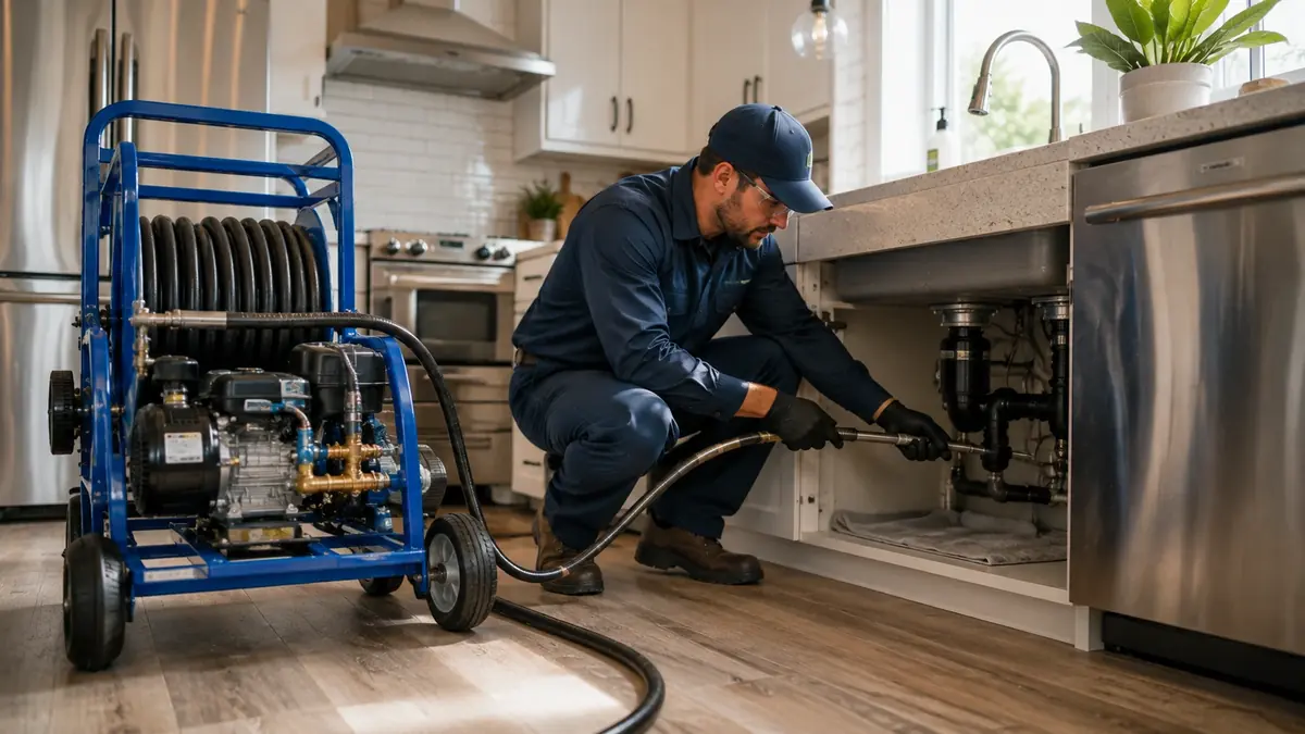 Kitchen Drain Hydro Jetting in Lake Hughes