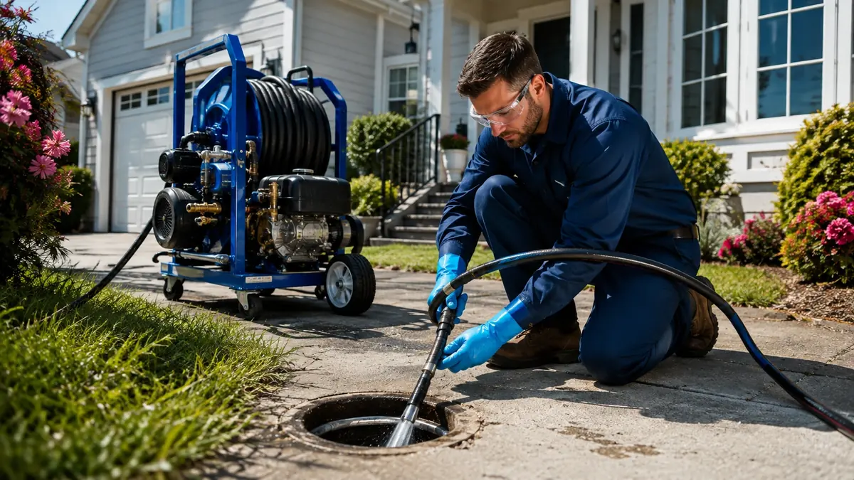 Residential Hydro Jet Drain Cleaning in Lake Hughes