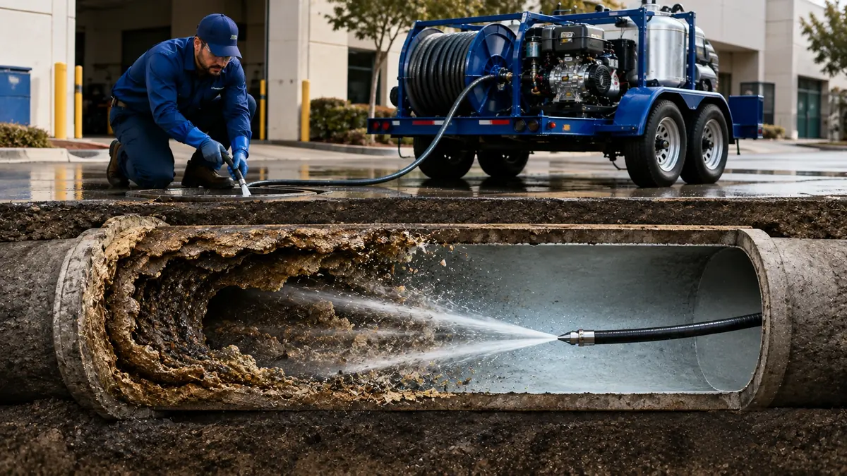Sewer Pipe Descaling in Lake Hughes